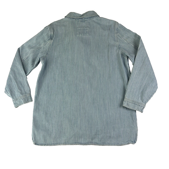 Old Navy Workwear Shacket Women's Medium Railroad Stripe 100% Cotton - Picture 2 of 8